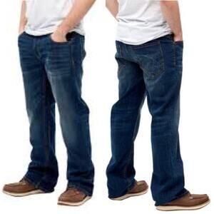 Seeded & Sewn Mens Noah Relaxed Fit Straight Jeans Size 32 x 30